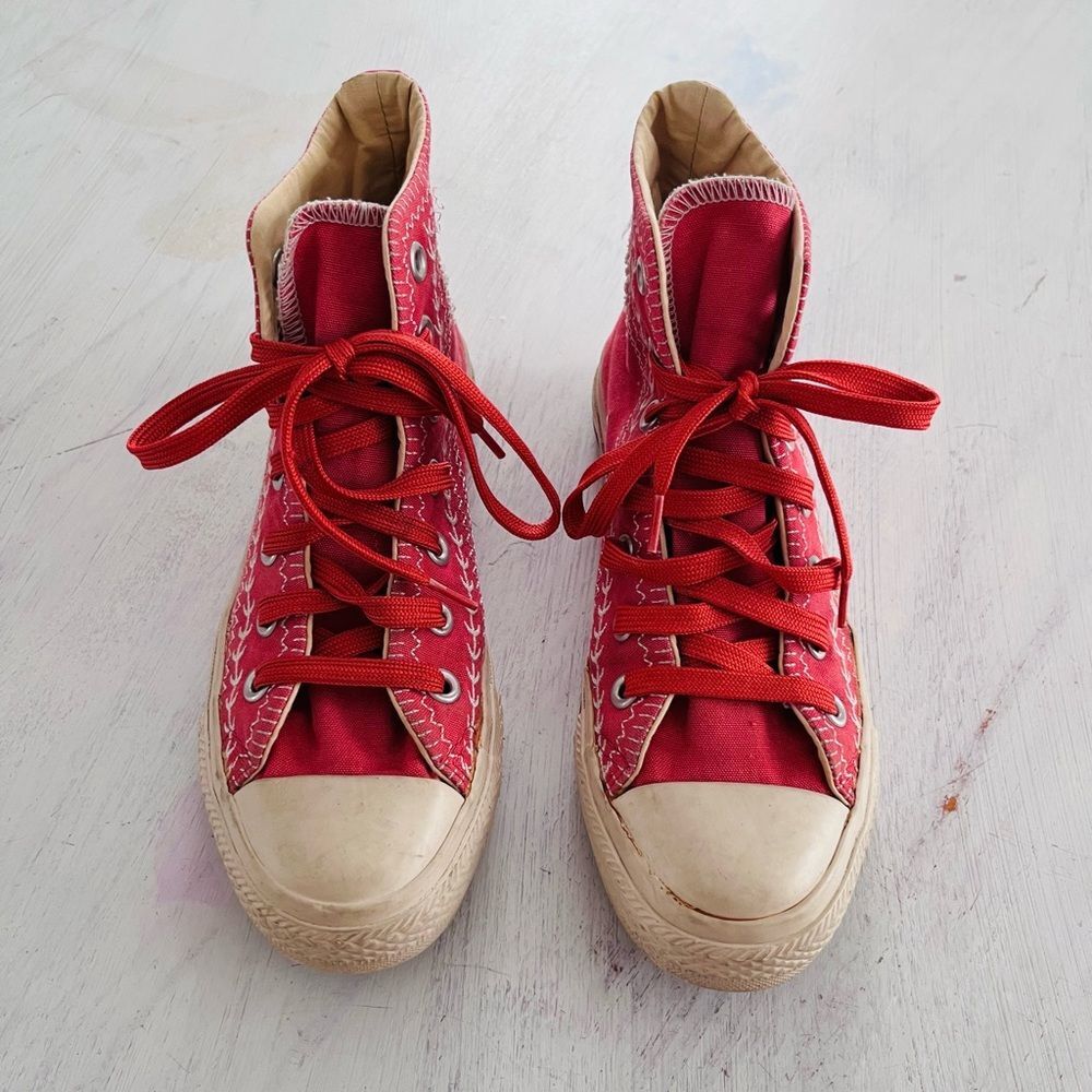 Converse All Star Embroidered High Tops Size 3.5